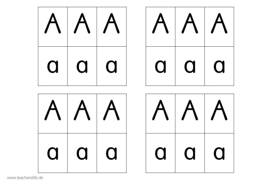 Buchstabenkärtchen für Klasse 1 – Teacher's Life